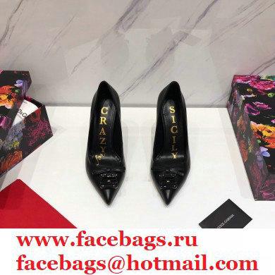 Dolce  &  Gabbana Thin Heel 10.5cm Leather Sicily Pumps Black 2021